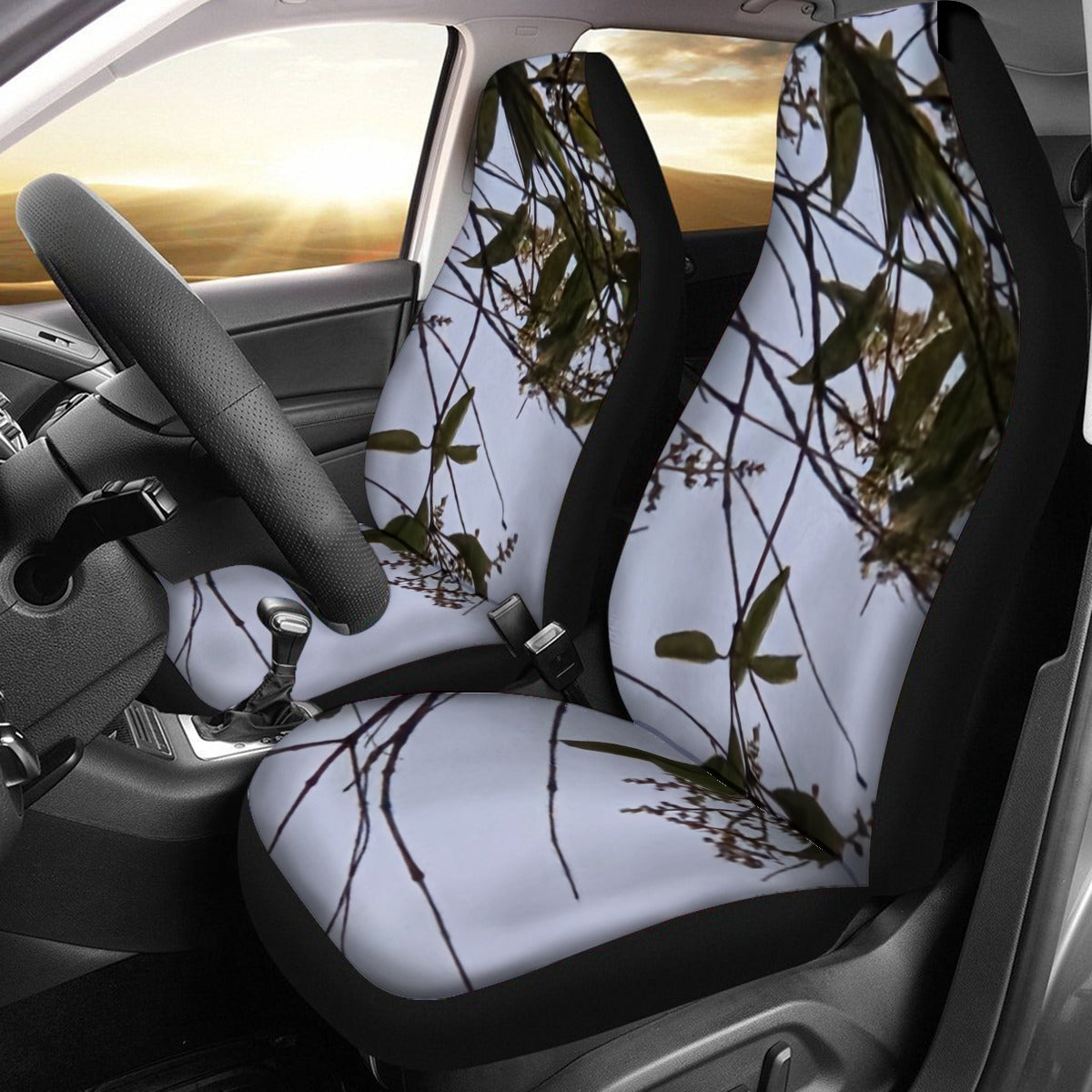 NEW!!! (Lady Face in Trees) Universal Car Seat Cover With Thickened Back