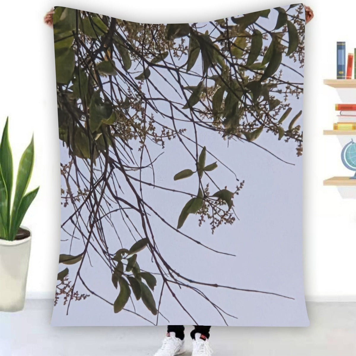 NEW!!! (Lady Face in Trees) Flannel Blanket
