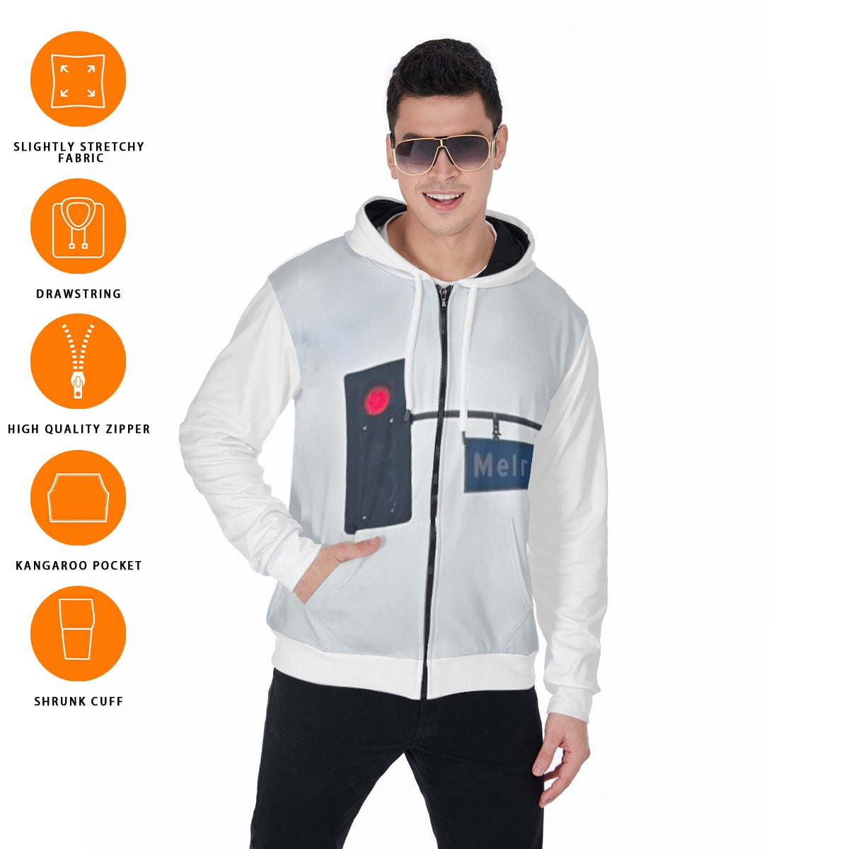 NEW!!! "THAT PART" branded (rear/MELROSE Blvd. front) Zip Up Hoodie With Pocket