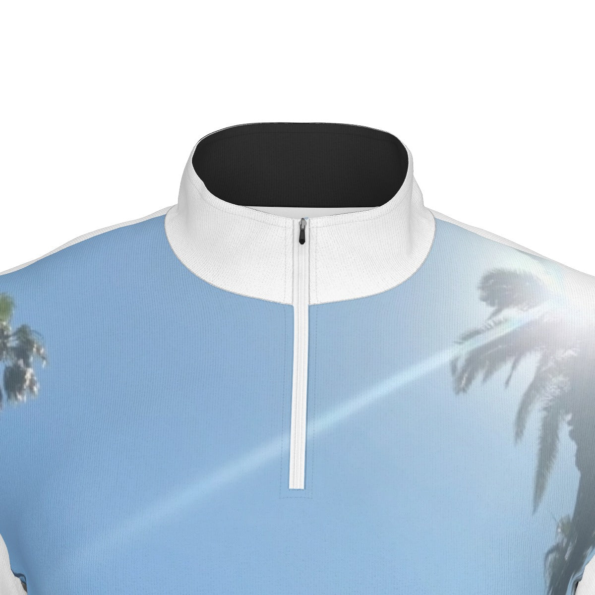 NEW!!! "THAT PART" branded (left sleeve/ Beverly Hills Palm Trees front) Sports Collar Jersey With Long Sleeve| Interlock