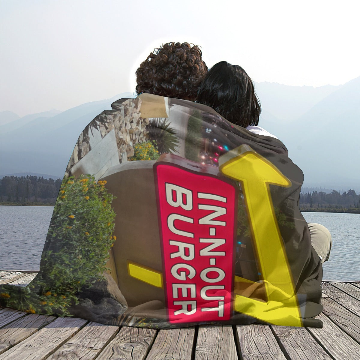 NEW!!! (Burger Sign) Flannel Blanket