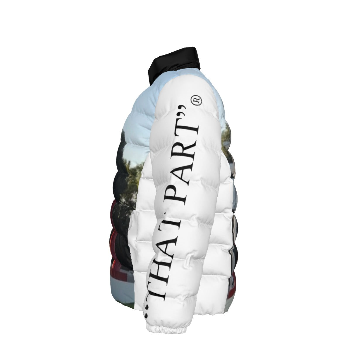 NEW!!! 'THAT PART" branded (left sleeve/ BEVERLY HILLS LOVE Sign front/rear) Unisex Stand collar slim down jacket