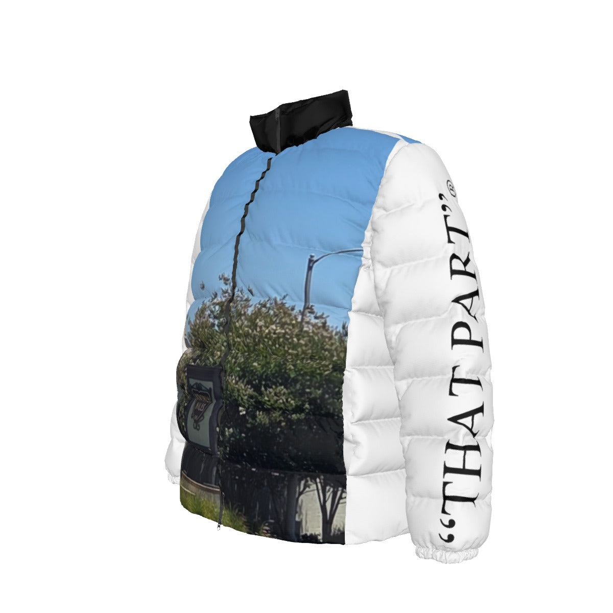 NEW!! branded (left sleeve/ S. BEVERLY HILLS Sign front/rear) Unisex Stand collar slim down jacket