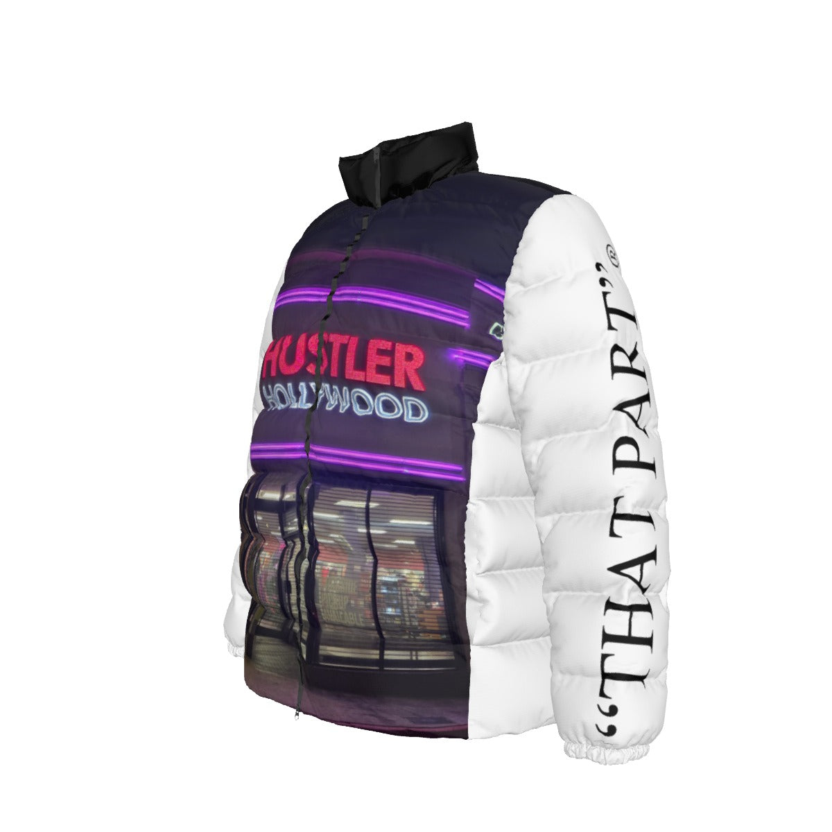 All-Over Print Unisex Stand collar slim down jacket