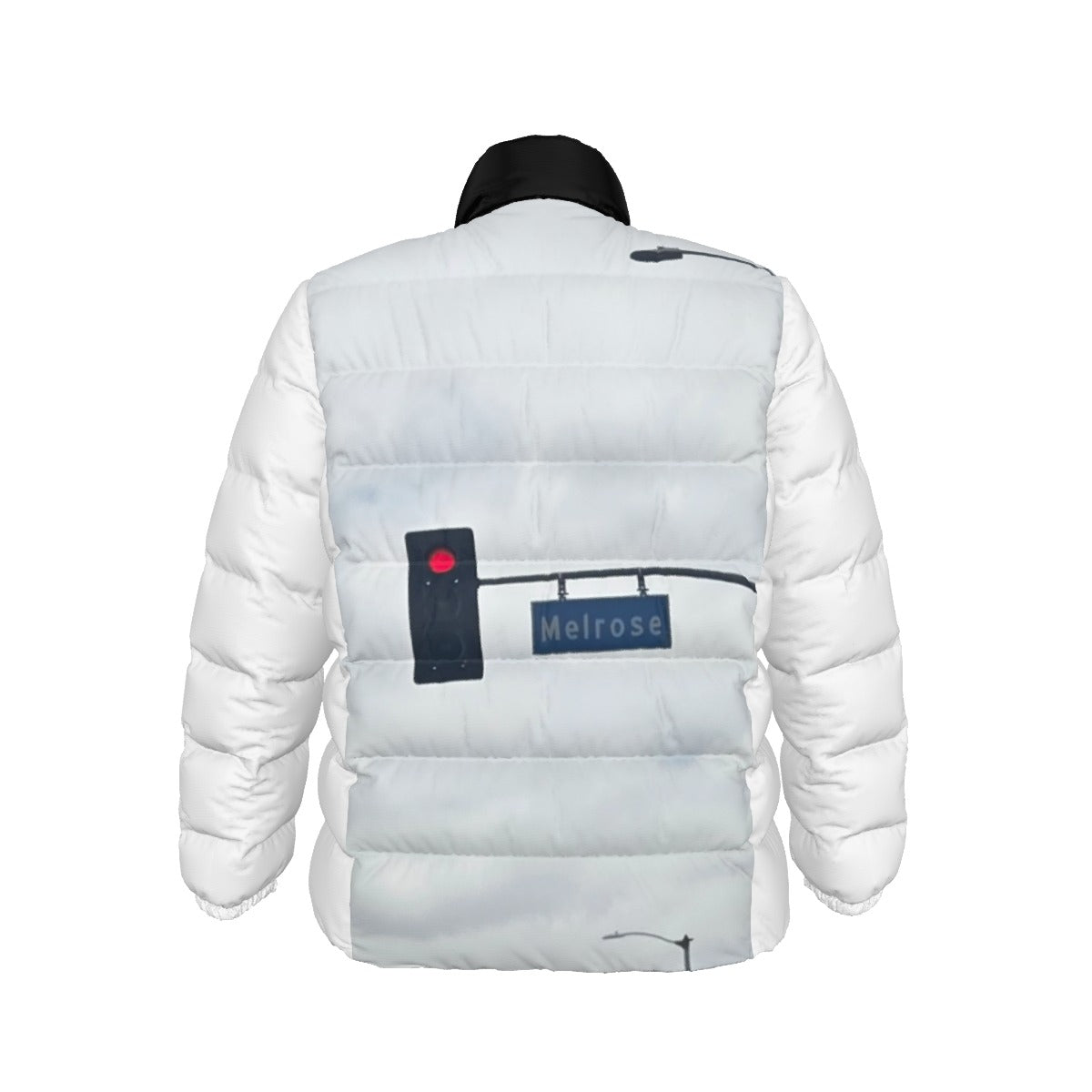 NEW!!! "THAT PART" branded (left sleeve/MELROSE Blvd. Sign front/rear) Unisex Stand collar slim down jacket