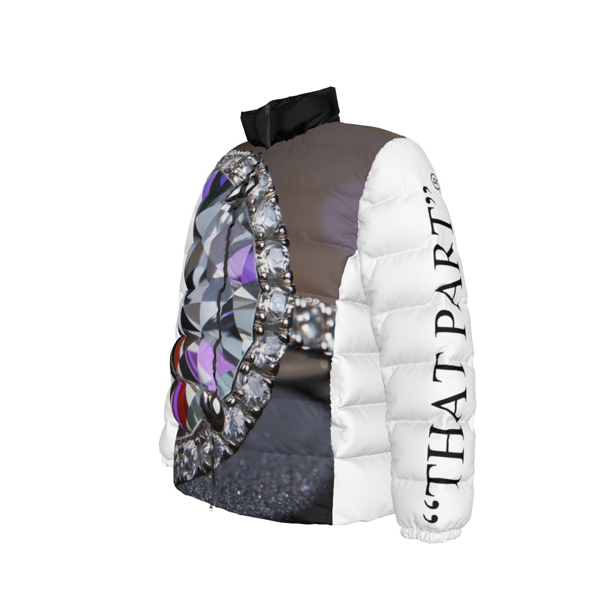 Unisex Stand collar slim down jacket