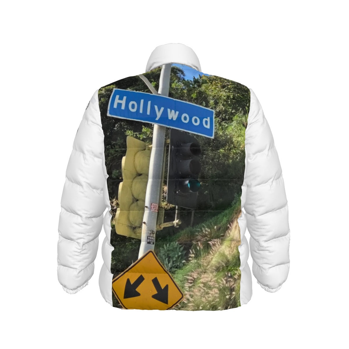 NEW!!! "THAT PART" branded (left sleeve/ HOLLYWOOD Hills Sign area front/ rear) Unisex Stand collar slim down jacket