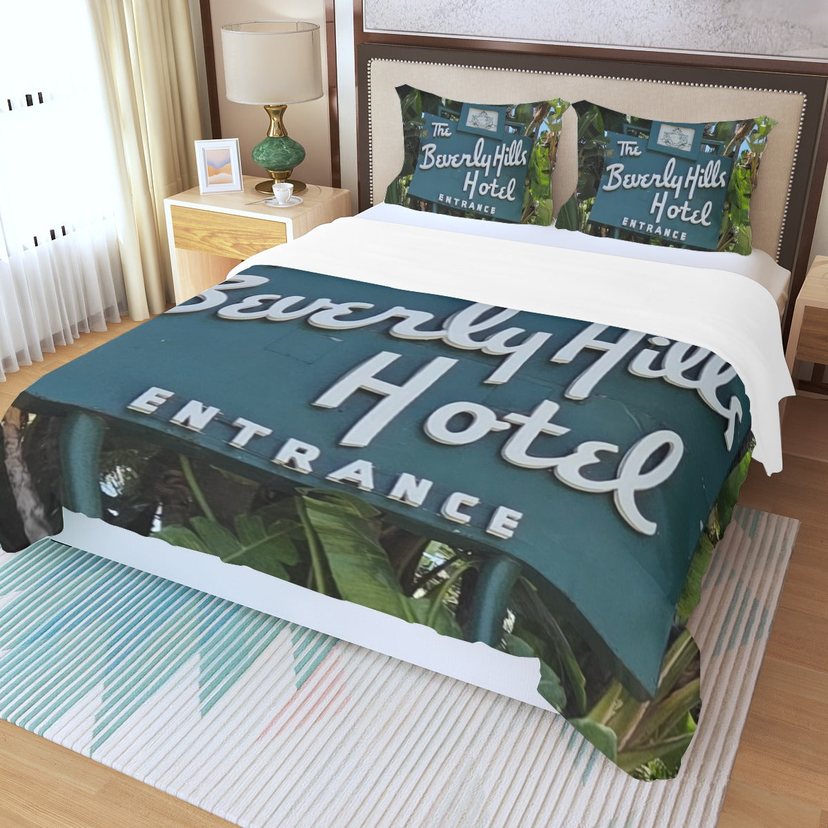 NEW!!! (B.H. Hotel Sign) Three Piece Duvet Bedding Set