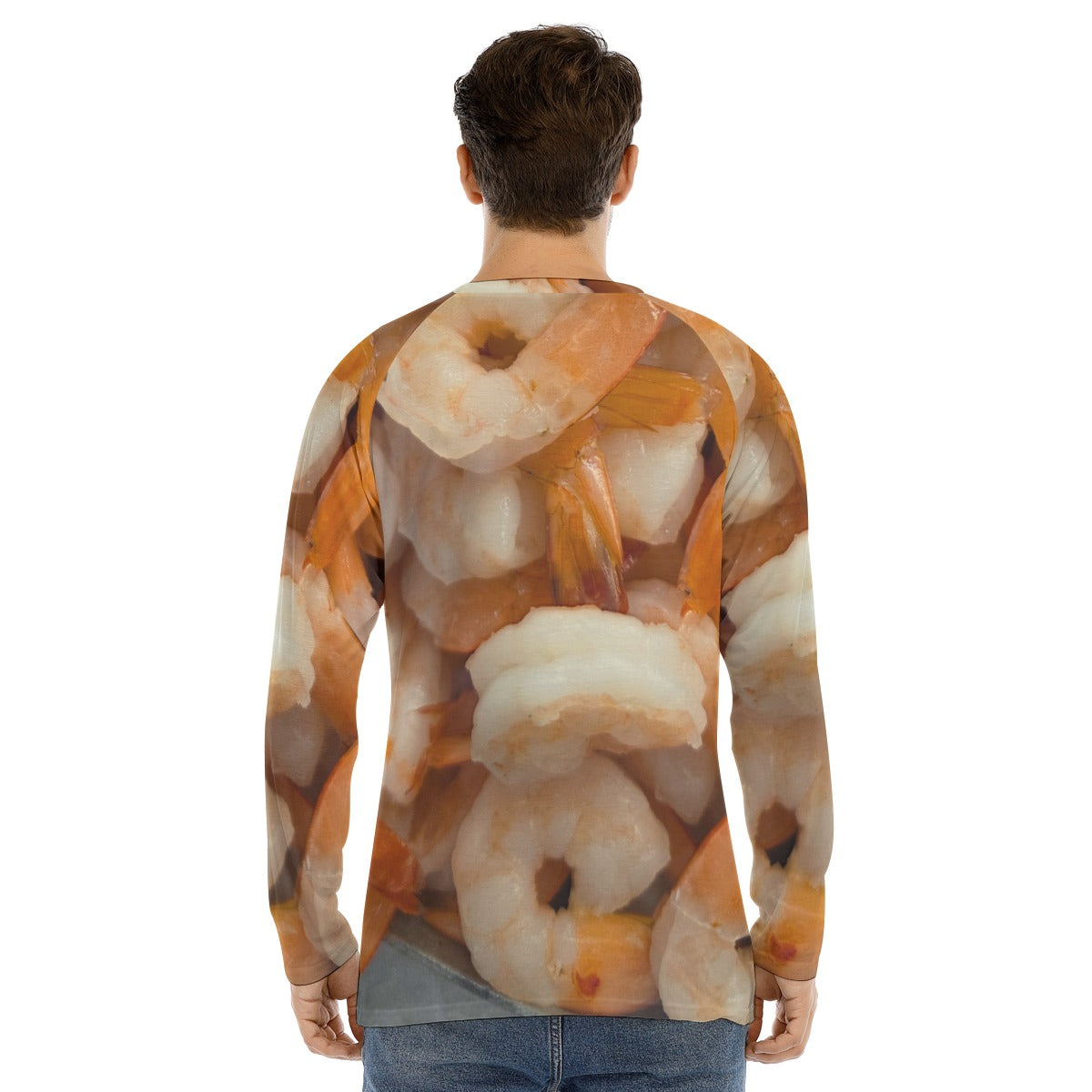NEW!!! STEAMED SHRIMP 3D printed Men's Long Sleeve T-shirt with Sleeve
