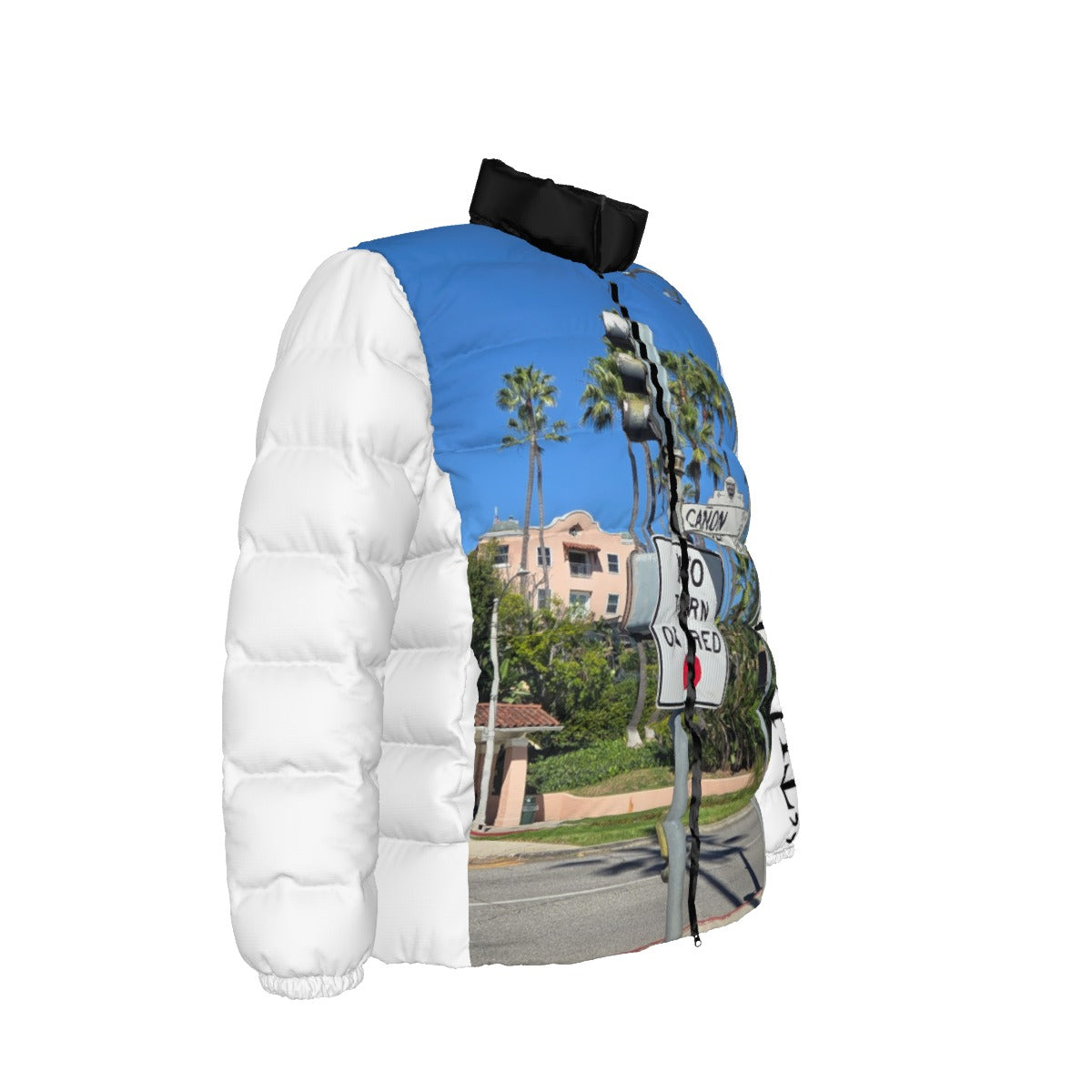NEW!!! 'THAT PART" branded (left sleeve/ B.H. SUNSET & CANON Dr. front/rear) Unisex Stand collar slim down jacket