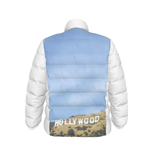 NEW!!! "THAT PART" branded (right sleeve / HOLLYWOOD Sign front/rear) Unisex Stand collar slim down jacket