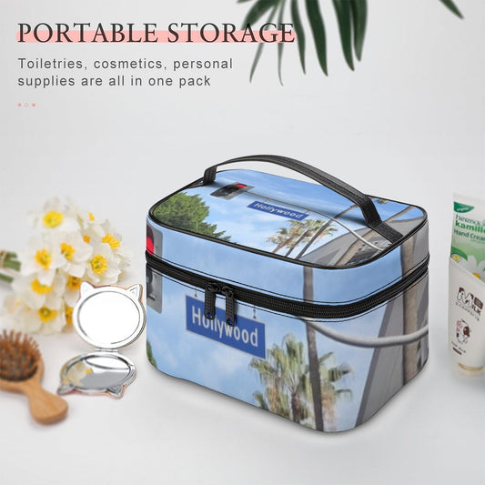 NEW!!! Hollywood Street Sign Large Capacity Toiletry Organizer Bag