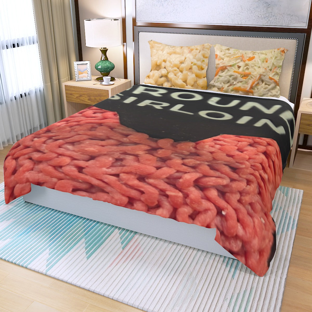 PRESS VIDEO!!! 🎬 3D printed GROUND SIRLION & Macaroni Cole Slaw Pillows Three Piece Duvet Bedding Set