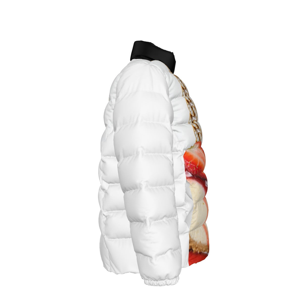 NEW!!! GOLD CHAIN (front & rear) Unisex Stand collar slim down jacket