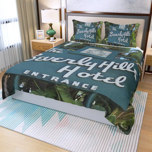 NEW!!! (B.H. Hotel Sign) Three Piece Duvet Bedding Set