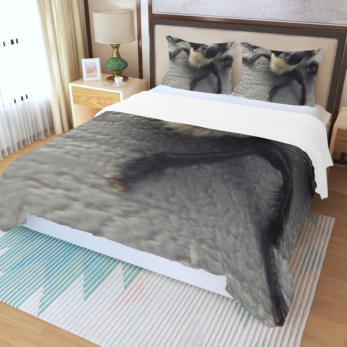 NEW!!! (BIG Bug Face) Three Piece Duvet Bedding Set
