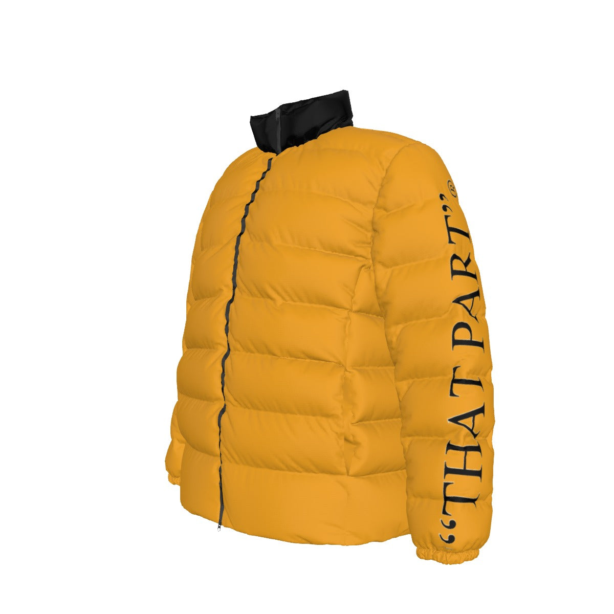 NEW!!! 'THAT PART" branded (left sleeve/ CANDY GOLD) Unisex Stand collar slim down jacket