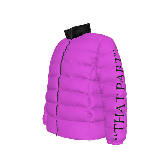 NEW!!! 'THAT PART" branded (left sleeve/ CANDY PURPLE) Unisex Stand collar slim down jacket