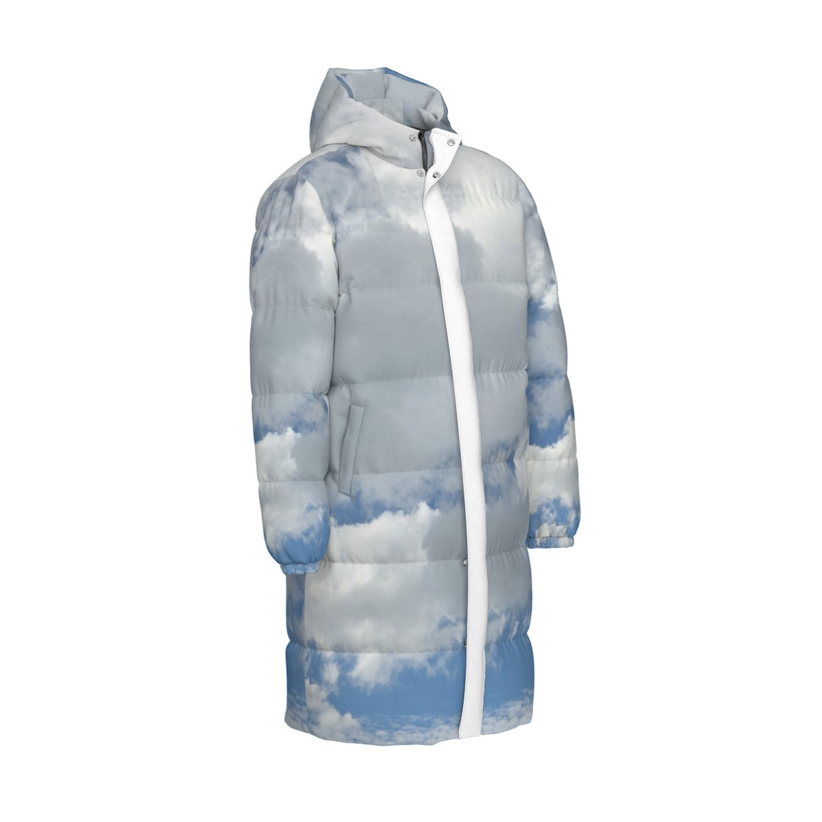 NEW!!! (CLOUDS) printed Unisex Long Down Jacket