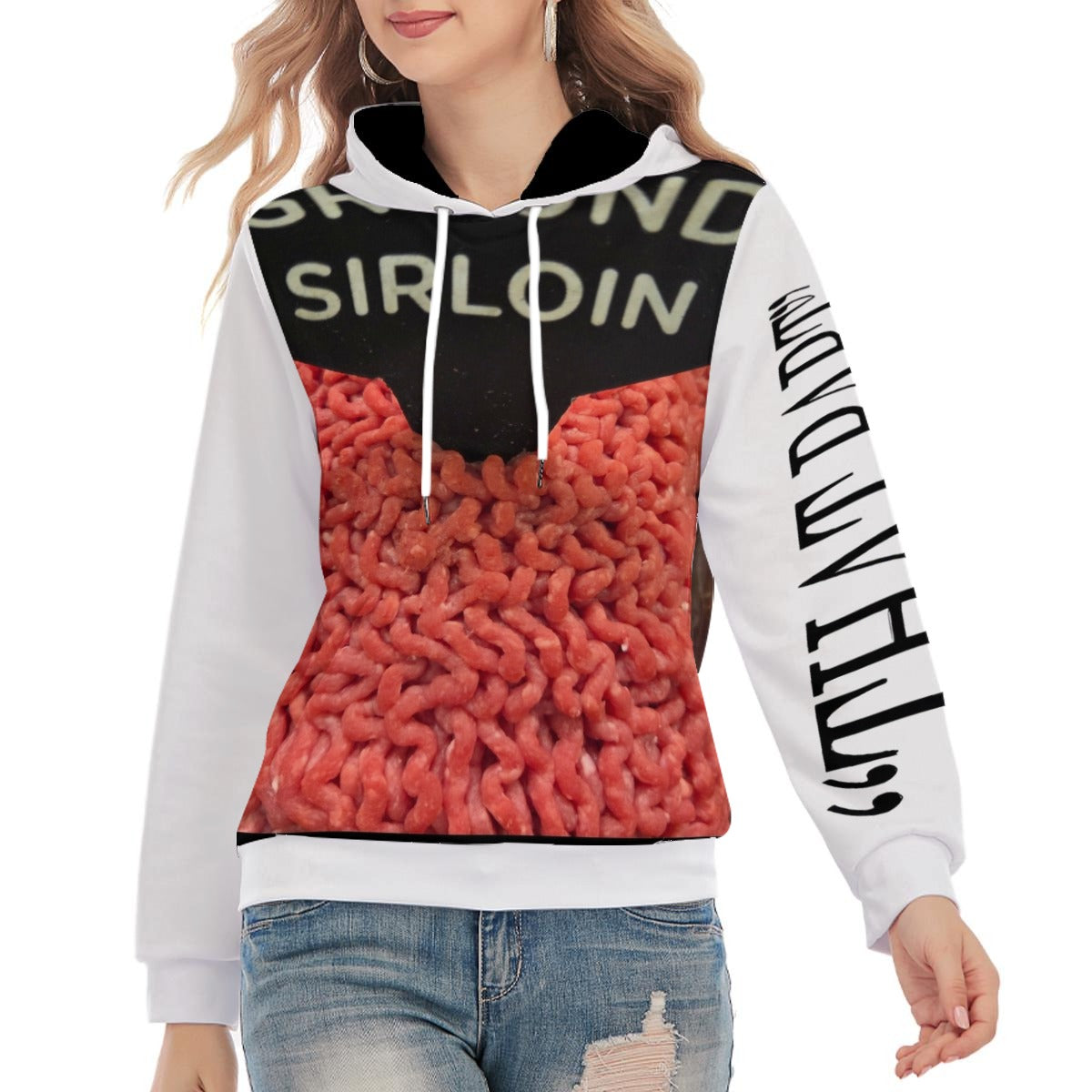 NEW!!! "THAT PART" branded (left sleeve/Ground Sirloin) Unisex Pullover Hoodie | 310GSM Cotton