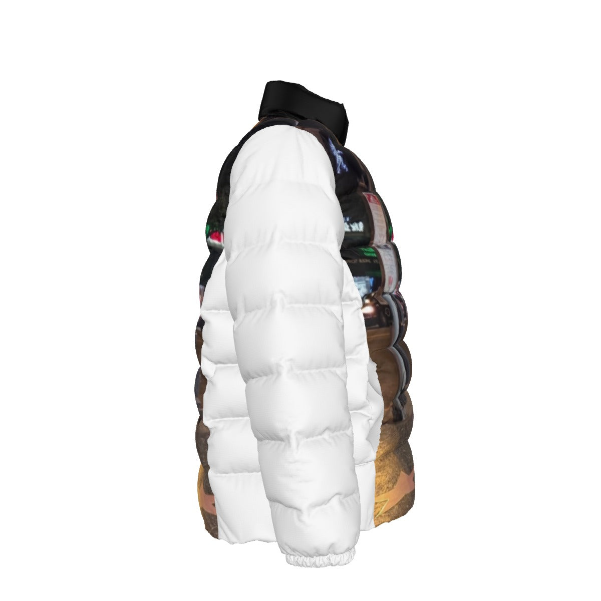 NEW!!! 'THAT PART" branded (left sleeve/ HOLLYWOOD Blvd. Sidewalk at Night front/rear) Unisex Stand collar slim down jacket