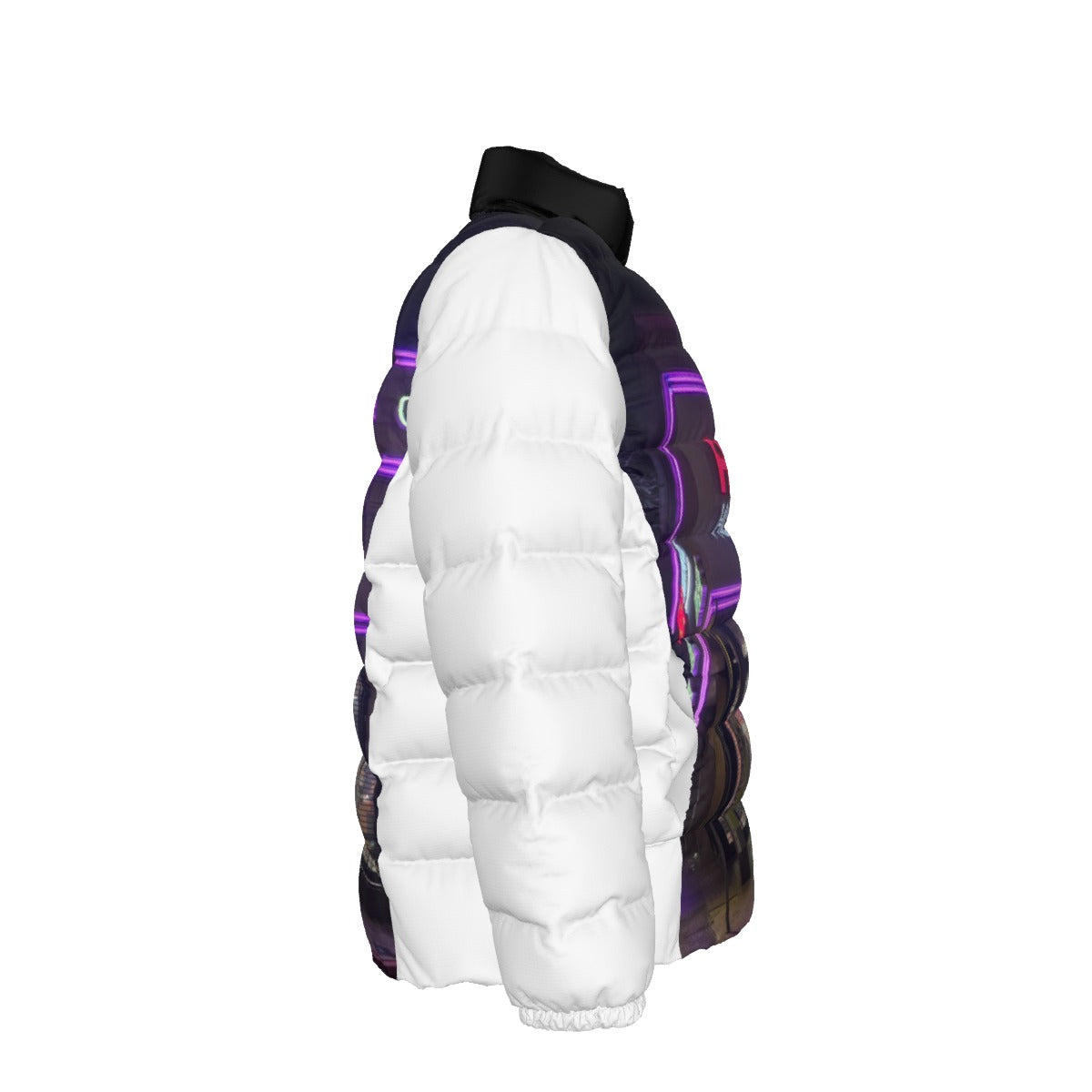All-Over Print Unisex Stand collar slim down jacket