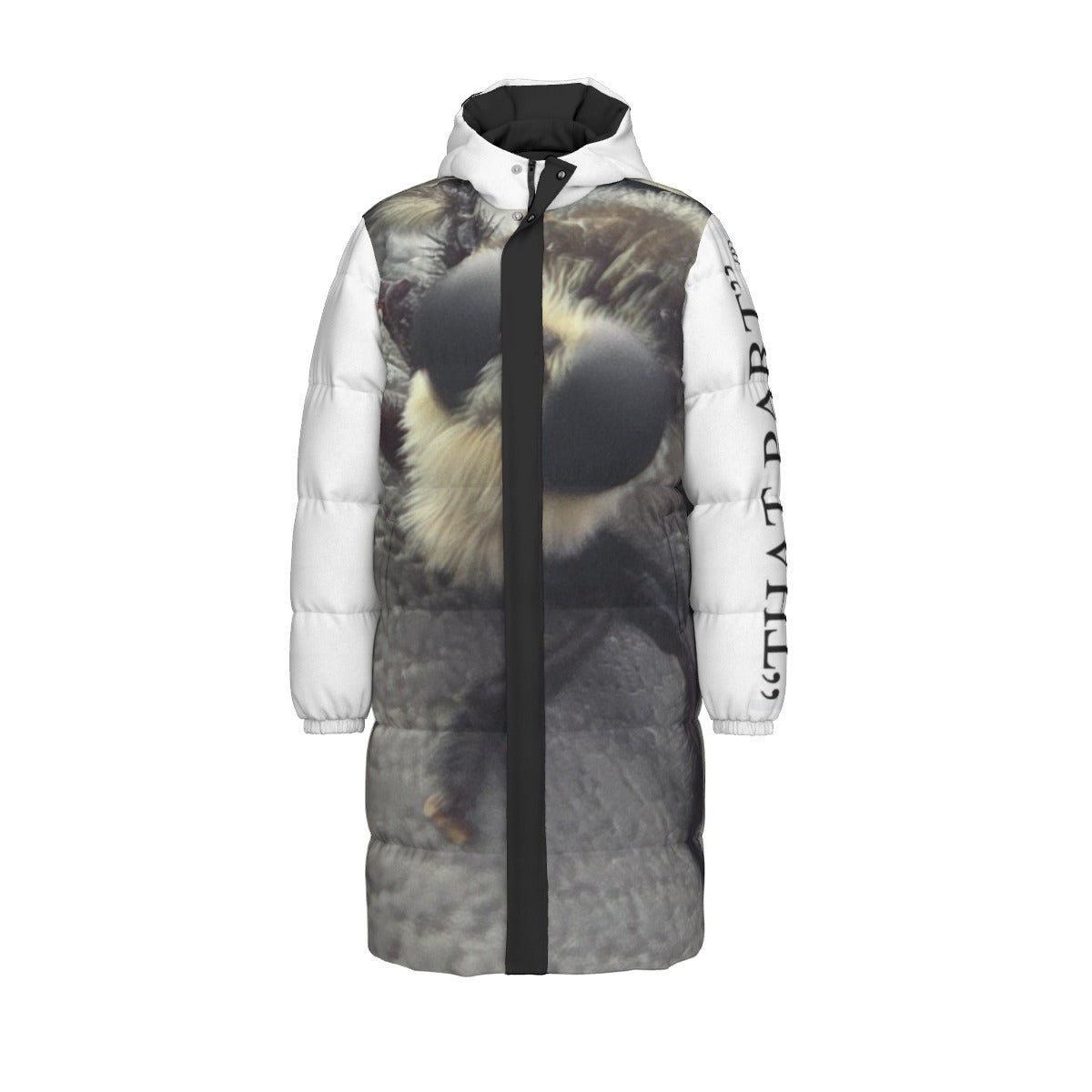 NEW!!! "THAT PART" branded (left sleeve  / BIG Bug Face) Unisex Long Down Jacket