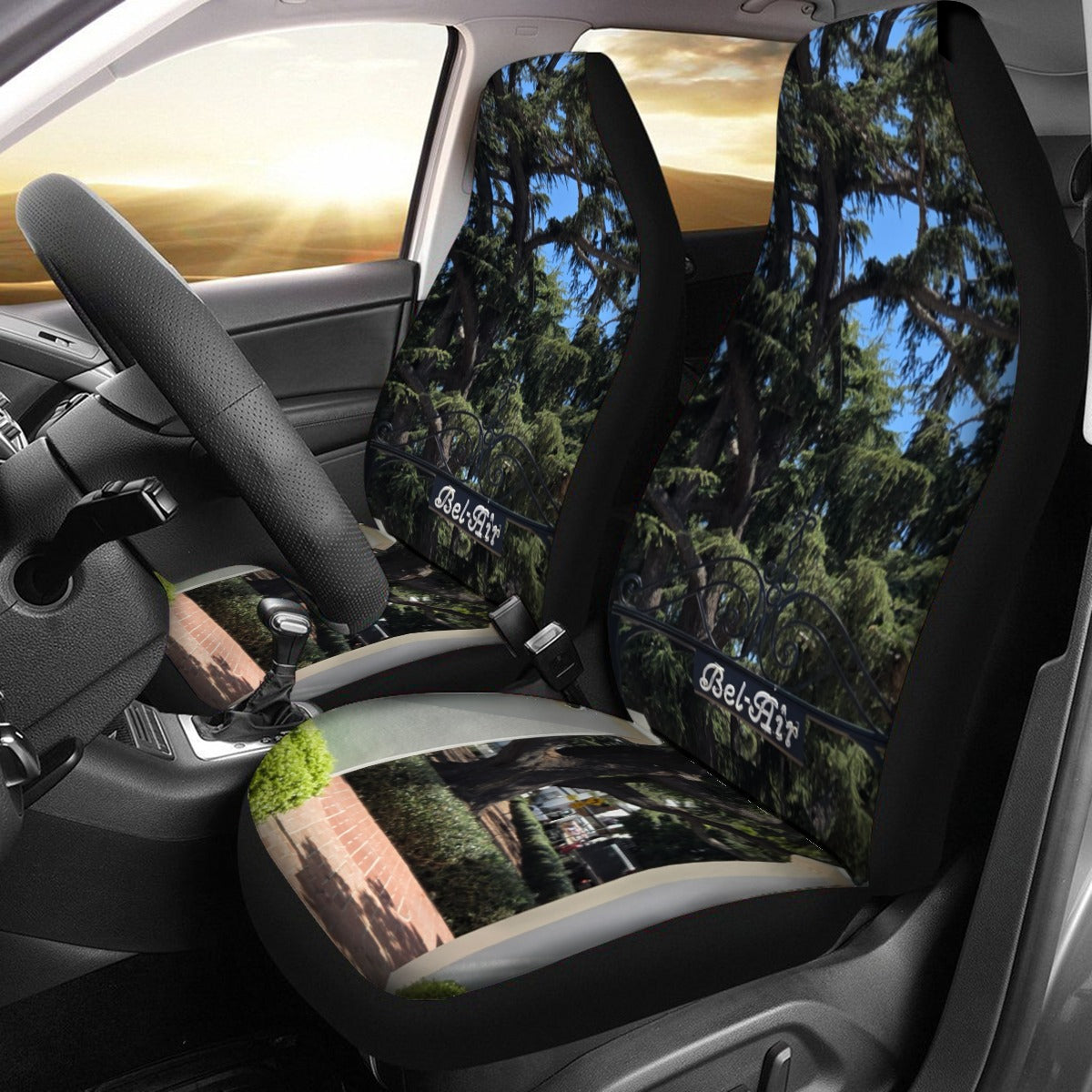 NEW!!! BEL-AIR Sign area Universal Car Seat Cover With Thickened Back