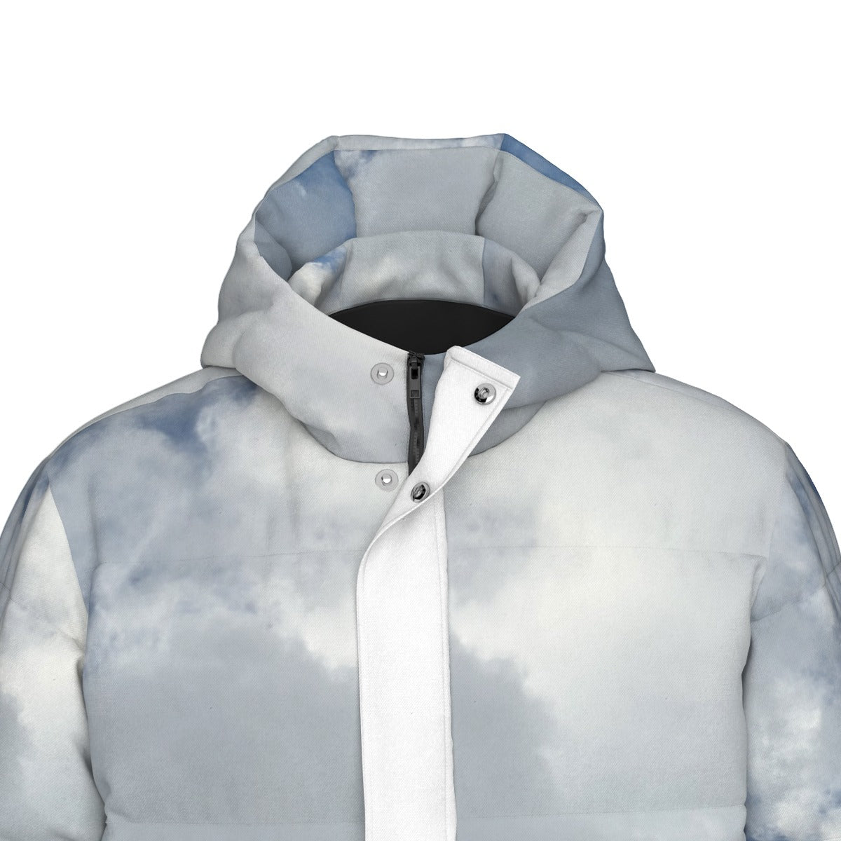 NEW!!! (CLOUDS) printed Unisex Long Down Jacket