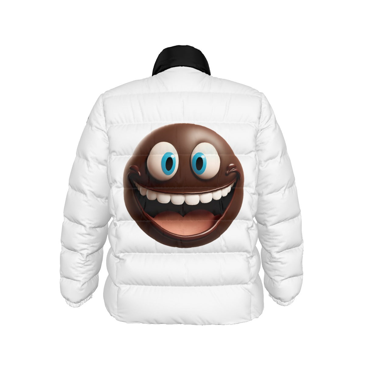 NEW!! branded (left sleeve/ CHOCOLATE DROP SMILEY FACE front/rear) Unisex Stand collar slim down jacket