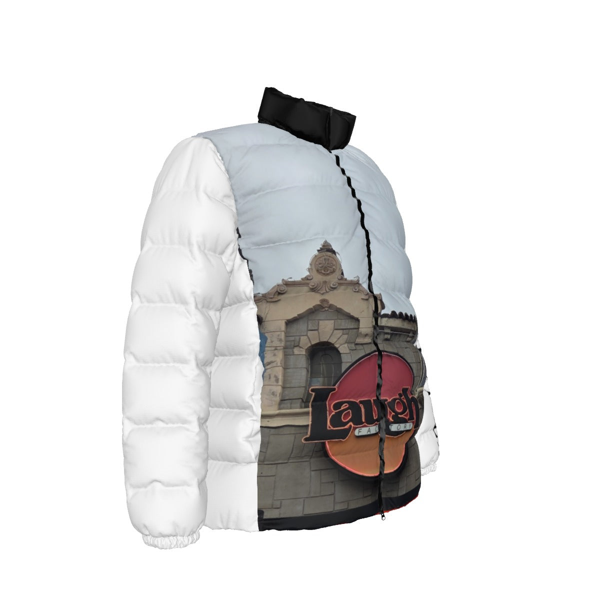 All-Over Print Unisex Stand collar slim down jacket