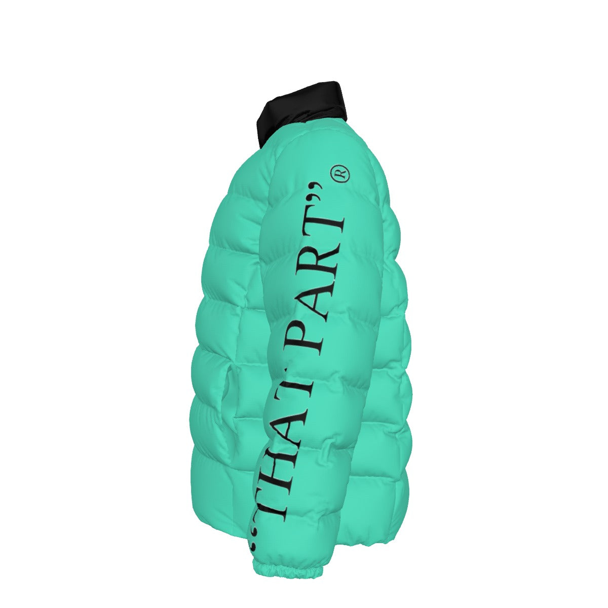 NEW!!! 'THAT PART" branded (left sleeve/ CANDY BLUE) Unisex Stand collar slim down jacket