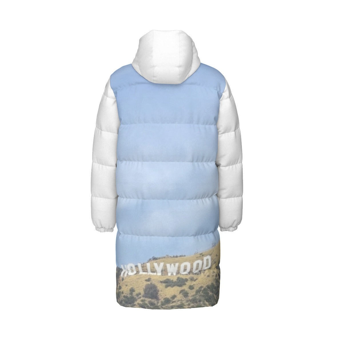 NEW!!! "THAT PART" branded left sleeve/ HOLLYWOOD Sign rear Unisex Long Down Jacket