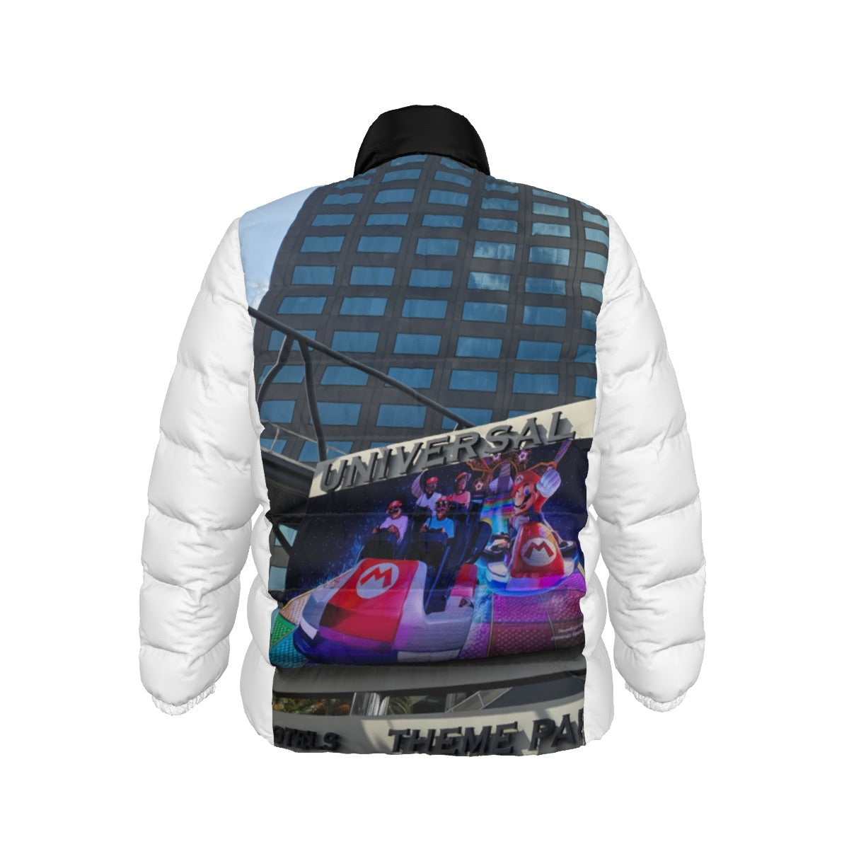 NEW!!! "THAT PART" branded (left sleeve/UNIVERSAL STUDIOS Sign front/rear) Unisex Stand collar slim down jacket