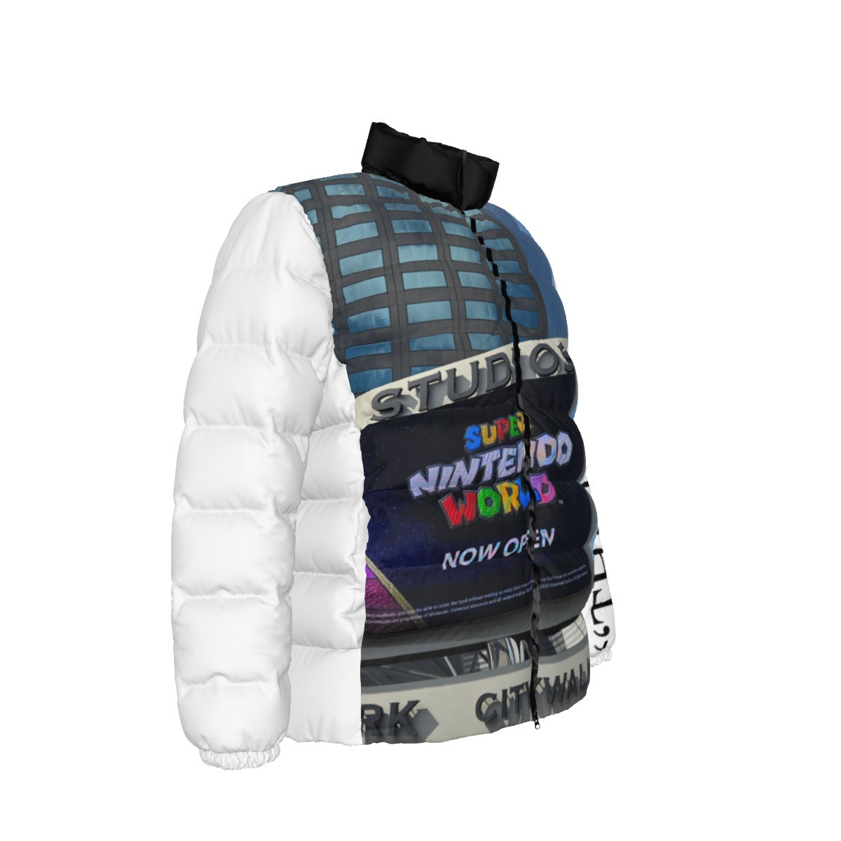 NEW!!! "THAT PART" branded (left sleeve/UNIVERSAL STUDIOS Sign front/rear) Unisex Stand collar slim down jacket