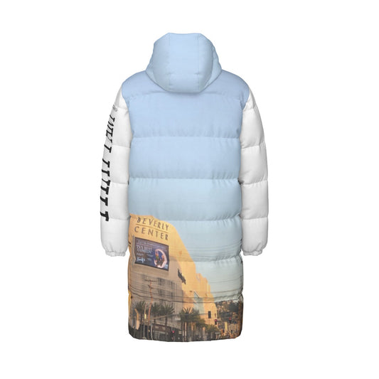 NEW!!! "THAT PART" branded (left sleeve/ Beverly Center Mall front/ rear) Unisex Long Down Jacket