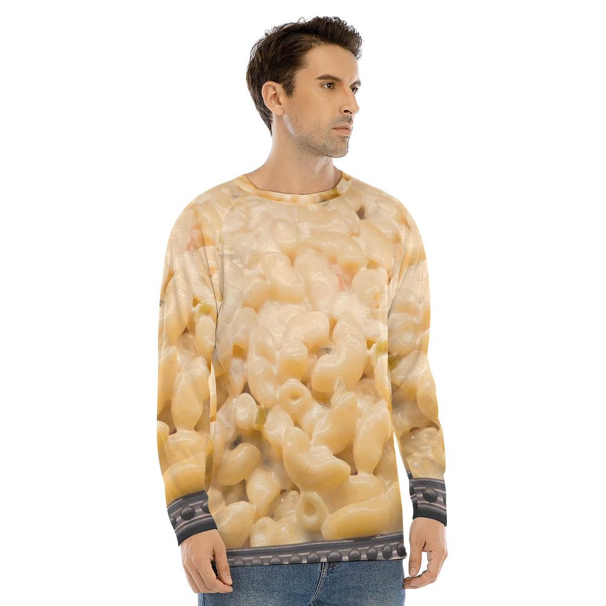 NEW!!! MACARONI & Cheese 3D printed Men's Long Sleeve T-shirt with Sleeve