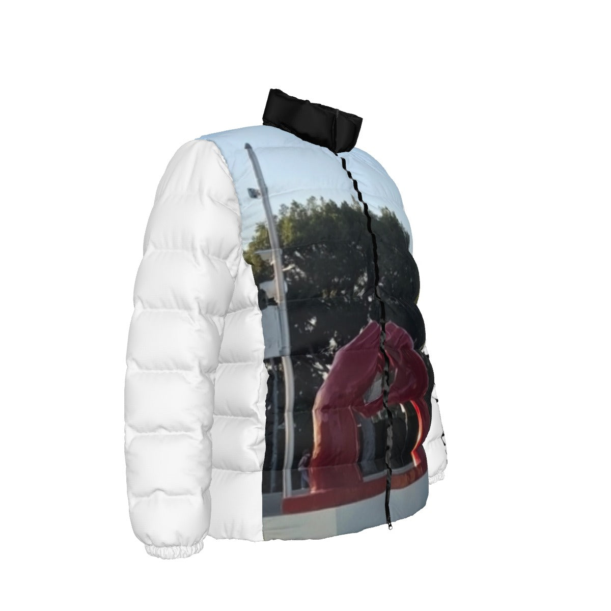 NEW!!! 'THAT PART" branded (left sleeve/ BEVERLY HILLS LOVE Sign front/rear) Unisex Stand collar slim down jacket