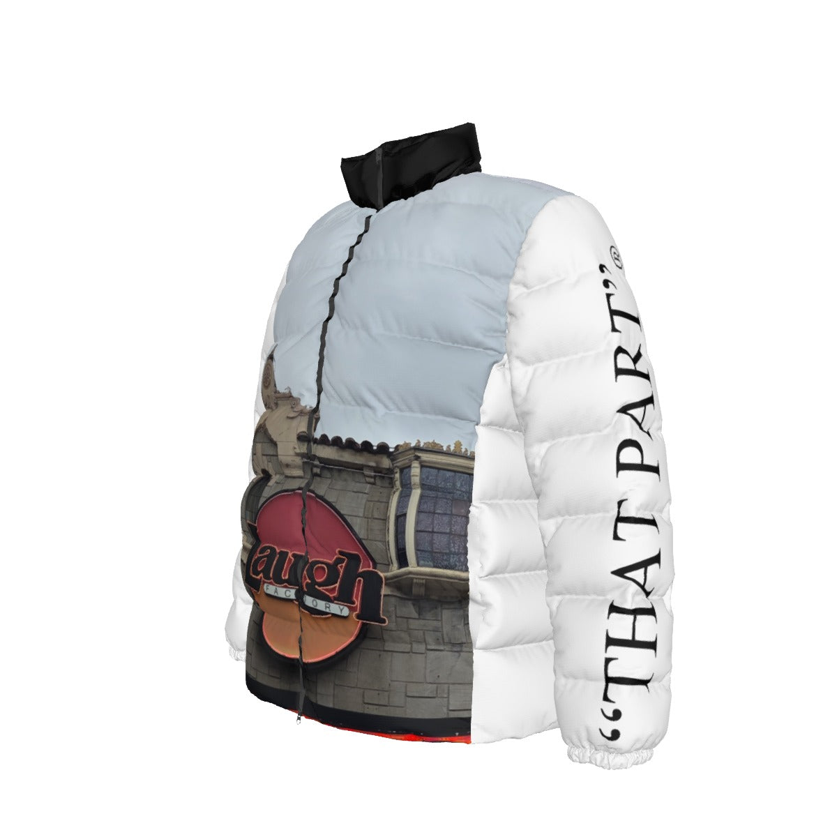All-Over Print Unisex Stand collar slim down jacket