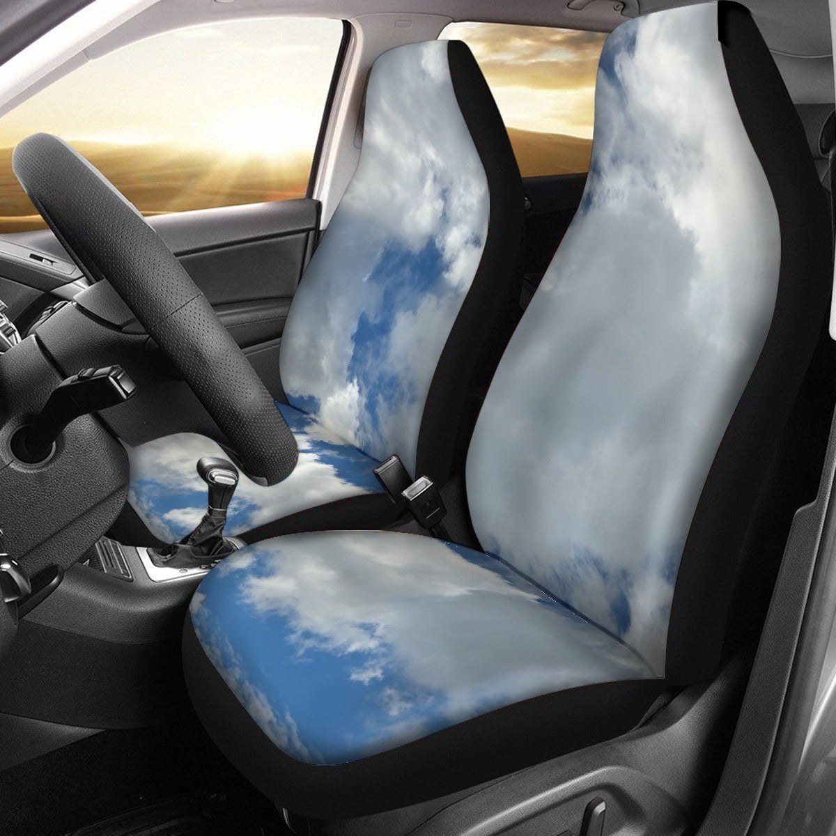 NEW!!! (CLOUDS) printed Car Seat Cover with Thickened Back