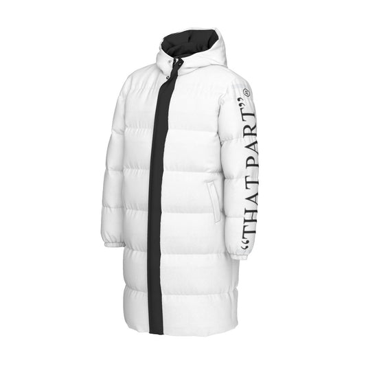 NEW!!! "THAT PART" branded (left sleeve) Unisex Long Down Jacket