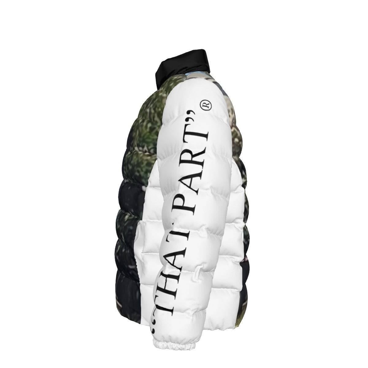 NEW!!! "THAT PART" branded (left sleeve/ S. BEVERLY HILLS Sign front/rear) Unisex Stand collar slim down jacket