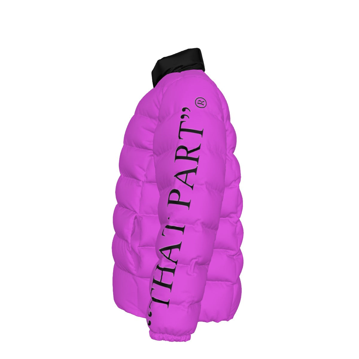 NEW!!! 'THAT PART" branded (left sleeve/ CANDY PURPLE) Unisex Stand collar slim down jacket
