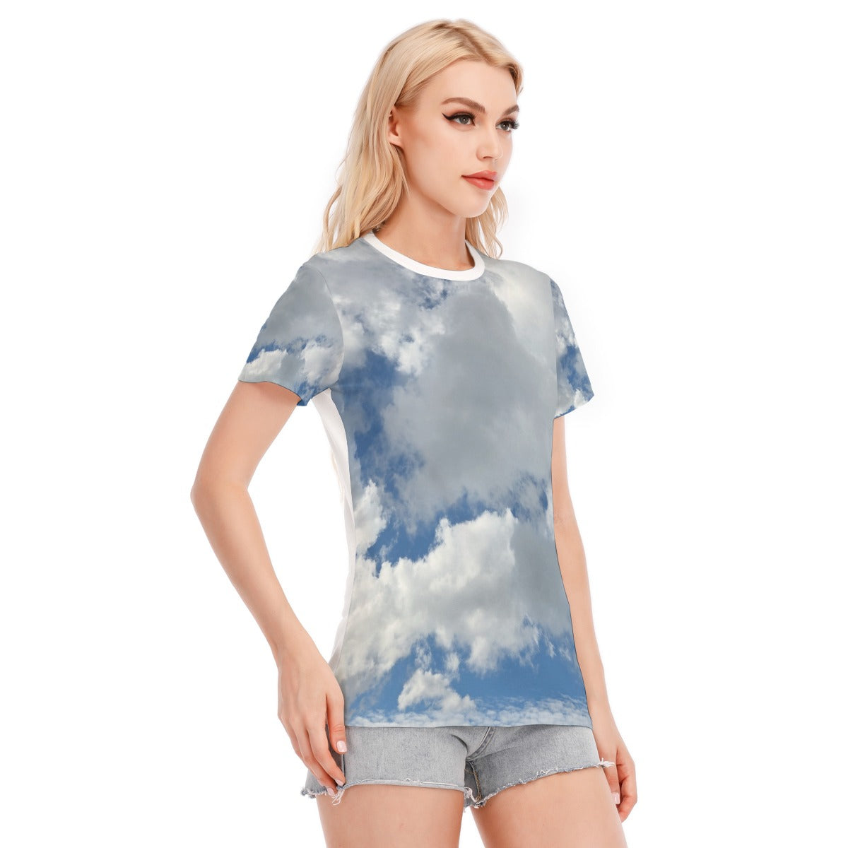 NEW!!! "THAT PART" branded (rear & CLOUDS) Women's Round Neck T-Shirt | 190GSM Cotton