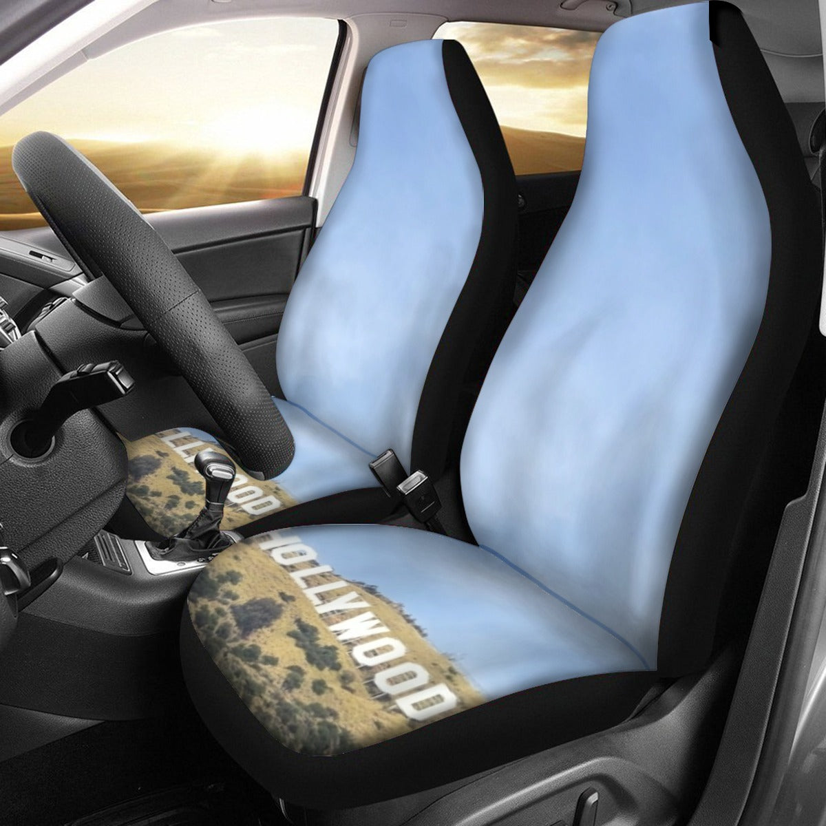 NEW!!! HOLLYWOOD Sign Car Seat Cover With Thickened Back