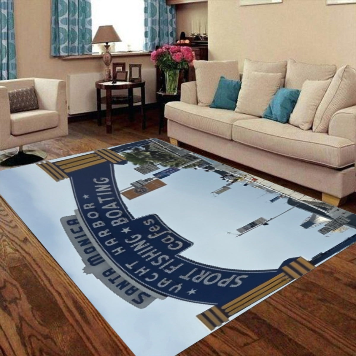 (Santa Monica Pier) Foldable Rectangular Floor Mat