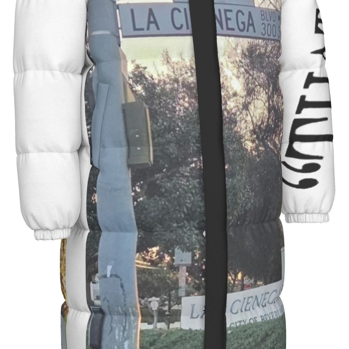 NEW!!! "THAT PART" branded (left sleeve/ LA CIENEGA PARK B.H. Sign front/ rear) Unisex Long Down Jacket