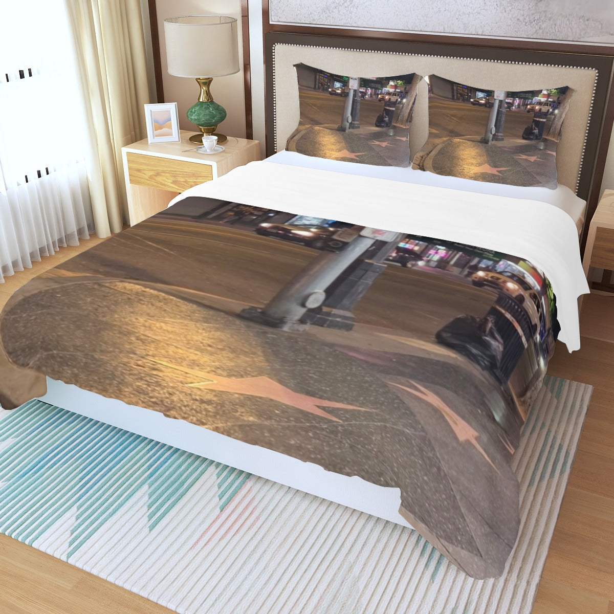 NEW!!! (HOLLYWOOD Blvd.) Three Piece Duvet Bedding Set
