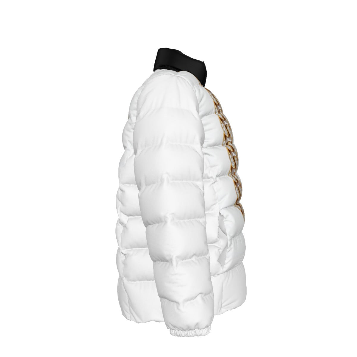 NEW!!! GOLD CHAIN (front & rear)Unisex Stand collar slim down jacket