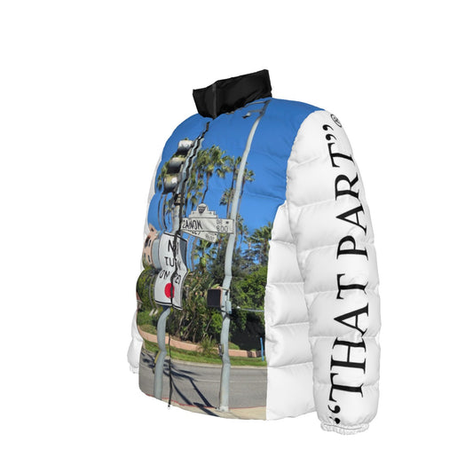 NEW!!! 'THAT PART" branded (left sleeve/ B.H. SUNSET & CANON Dr. front/rear) Unisex Stand collar slim down jacket